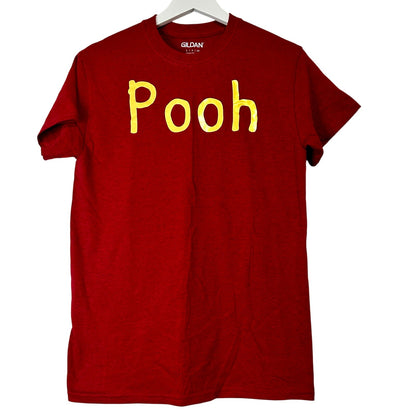 Winnie the Pooh Women's Short Sleeve Graphic T-Shirt Red Size Small EUC Cute