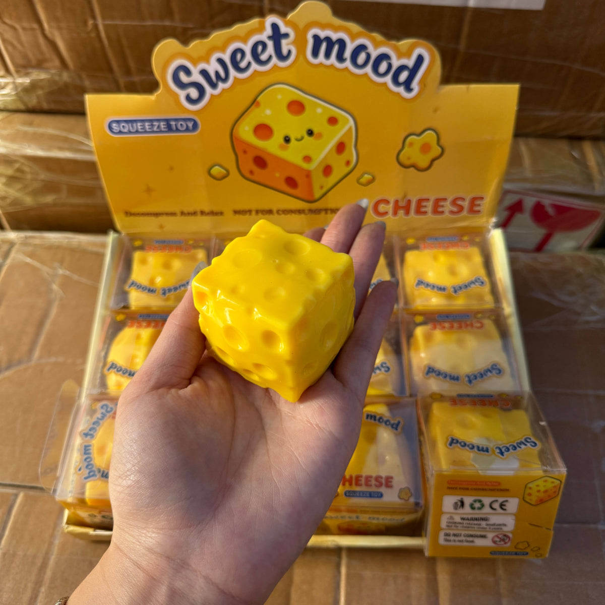 Crunchy Square Cheese Squishy