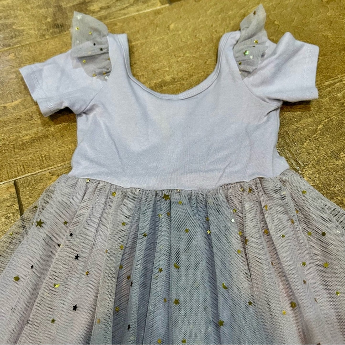 EleStory Girls Lovely In Lilac Short Sleeve Ballerina Dress Size 12-18 EUC Star