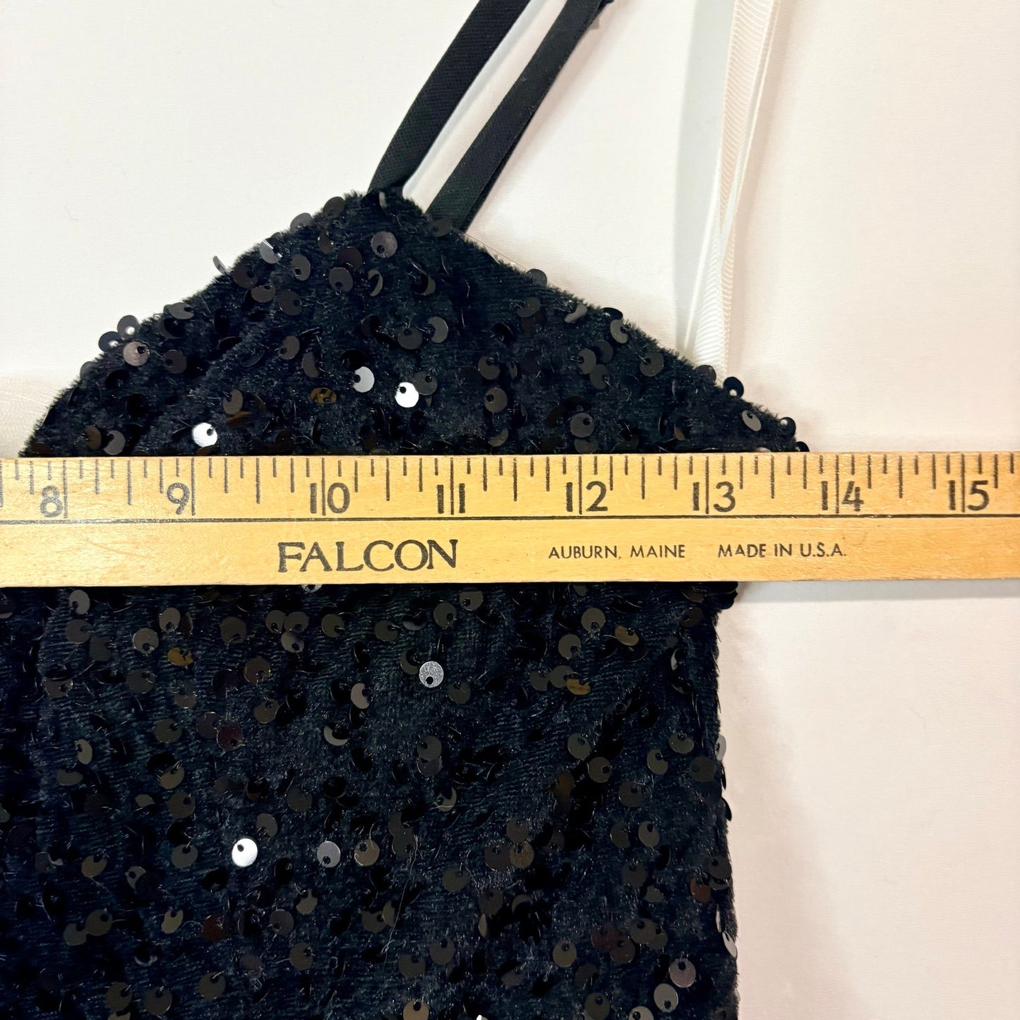 Women’s Velvet Sequin Tiered Mini Dress Black XS Small Party Cocktail Fit & Flare