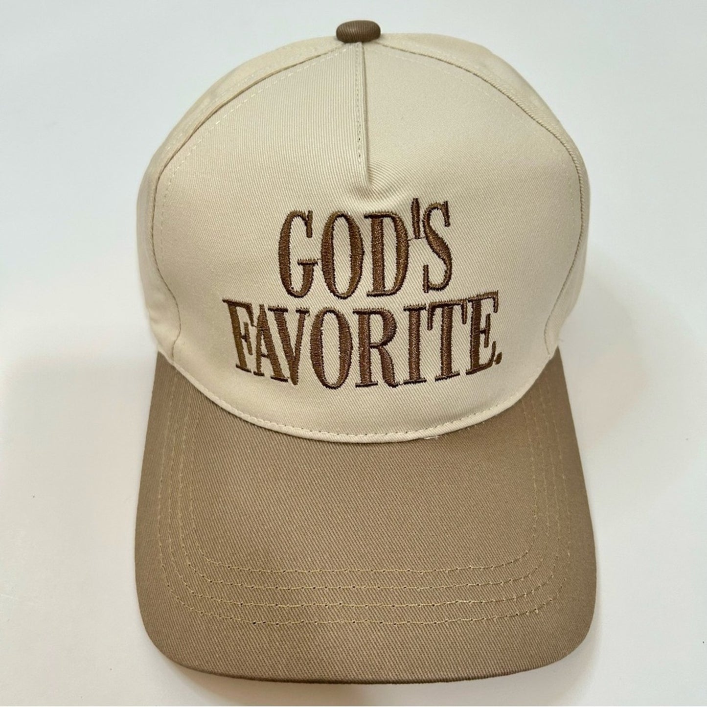 God’s Favorite Women’s Two Tone Canvas Cotton Baseball Hat Cap Ash Mocha NEW