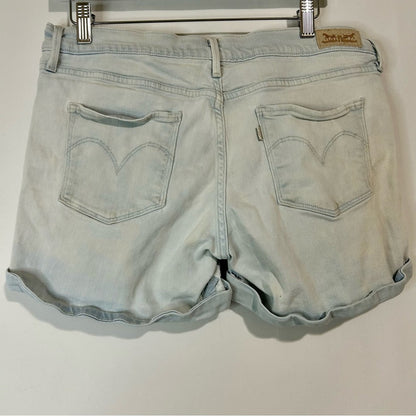 Levi’s Women’s Cuffed Light Wash Denim Jean Shorts Blue Size 30 FLAW
