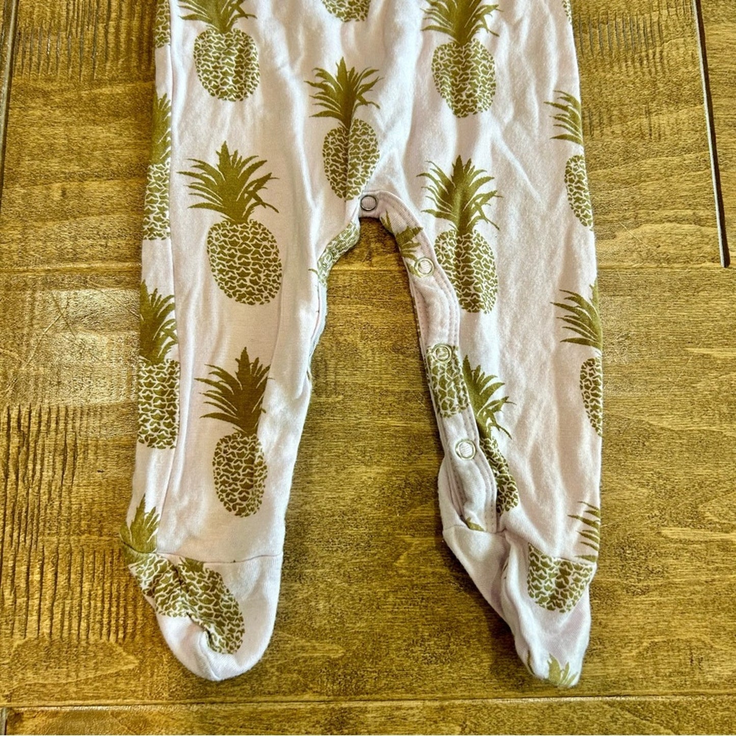 Kate Quinn Infant Girls Long Sleeve Pineapple Print Sleeper Purple 0-3 M EUC