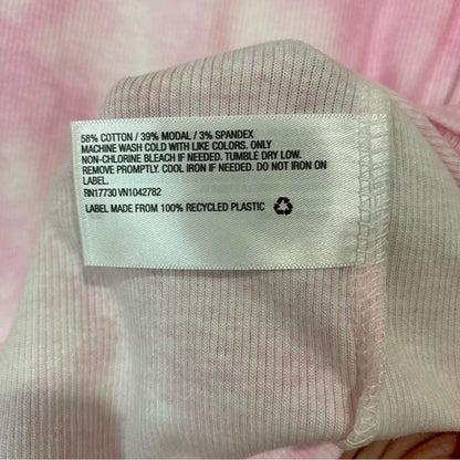 A New Day Women’s Plus Sized Basic Ribbed Tank Top Pink Tie Dye NWT