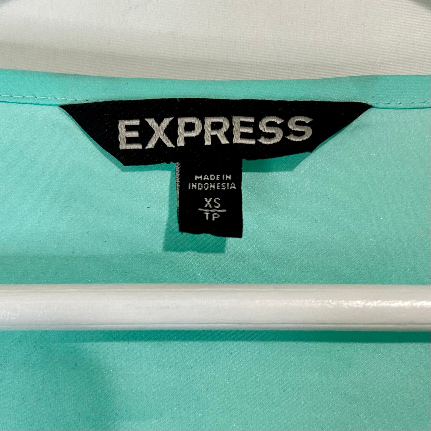 Express Women’s Cap Sleeve Blouse Teal Size XS EUC FLAW Professional Girly Cute