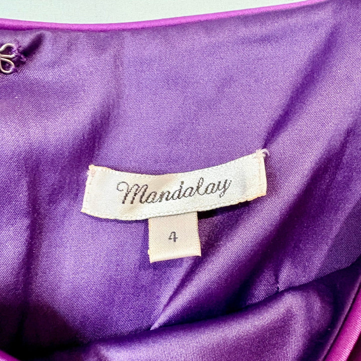 Mandalay Oleander Beaded Embellished Midi Cocktail Dress Purple Size 4 NWT Y2K