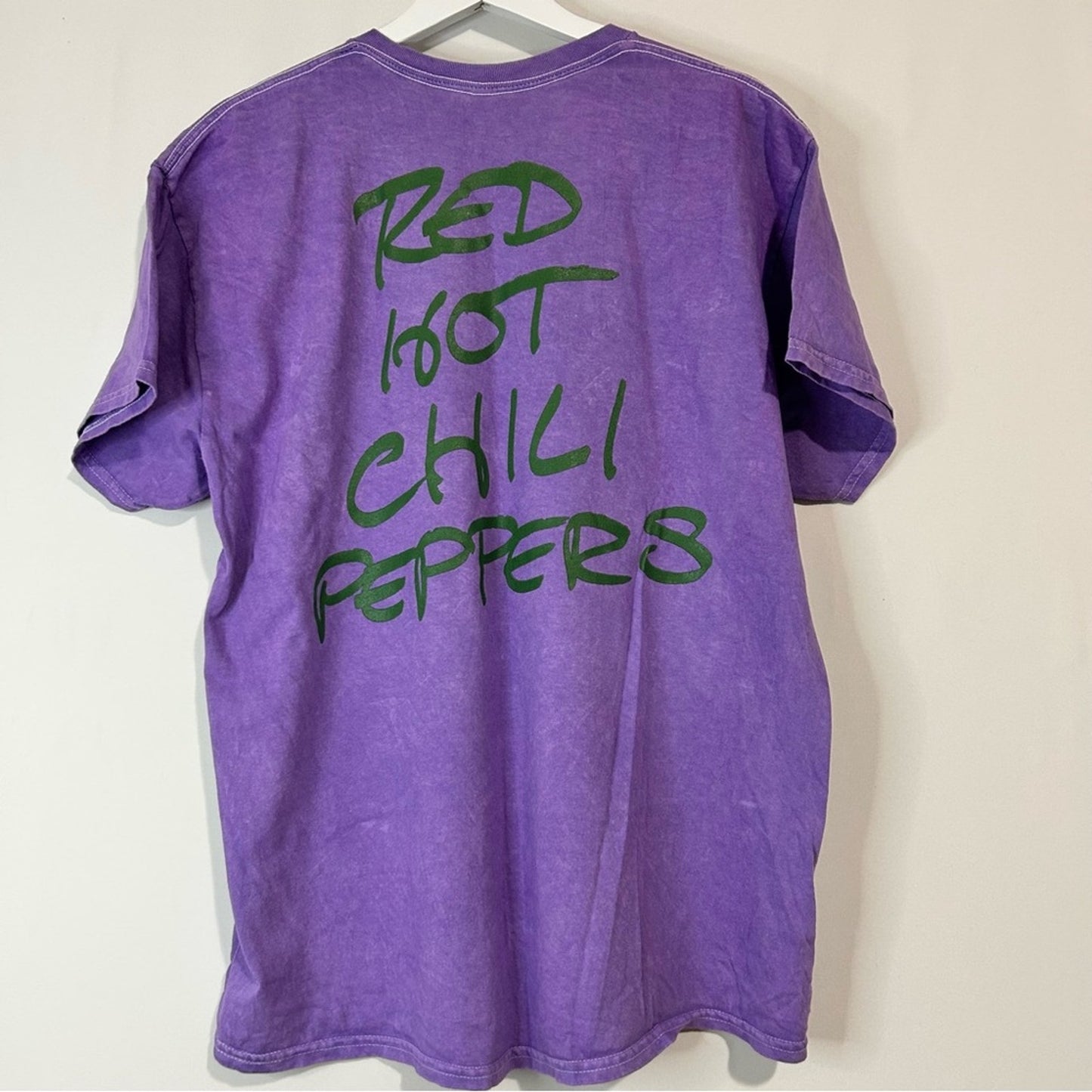 Red Hot Chili Peppers Unisex Smeared Lipstick Graphic T-Shirt Purple Size XL New