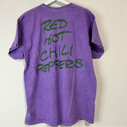Red Hot Chili Peppers Unisex Smeared Lipstick Graphic T-Shirt Purple Size XL New