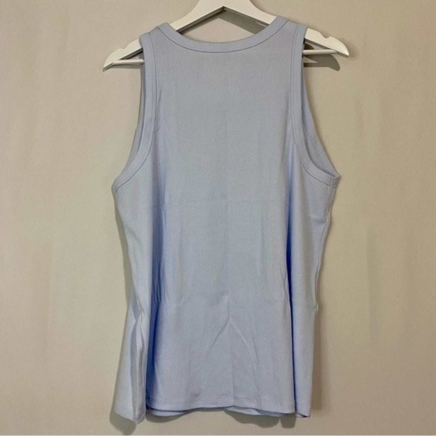 A New Day Women’s Basic Ribbed Tank Top Airy Blue NWT Cute Girly Casual Summer