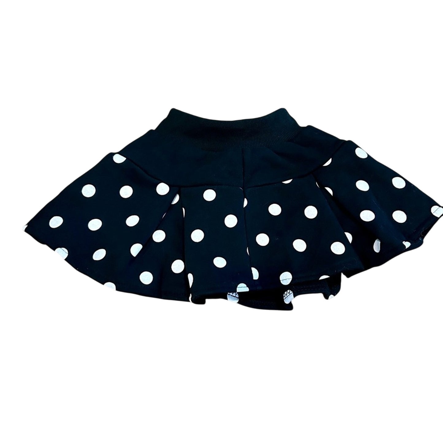 Girls Polka Dot Skirt Black White Size 6 EUC Cute Girly Flowy Summer Fun