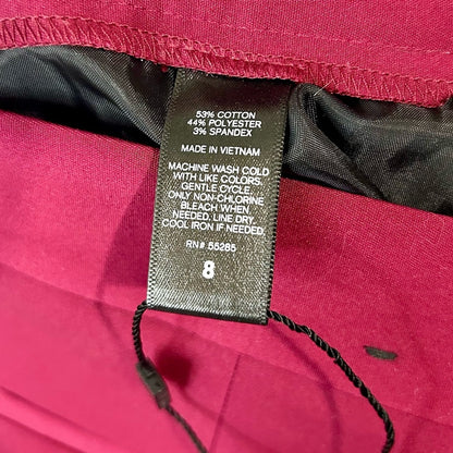 Express Women’s Columnist Straight Pants Maroon Size 8 EUC Workwear Trendy Cute