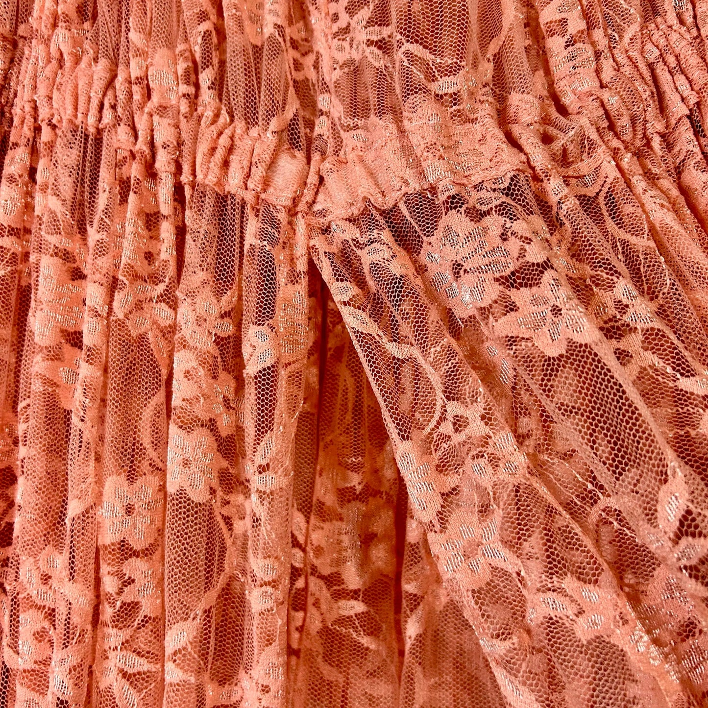 Women’s Maternity Off Shoulder Long Sleeve Maxi Dress Coral Pink EUC Open Belly Boho Photoshoot