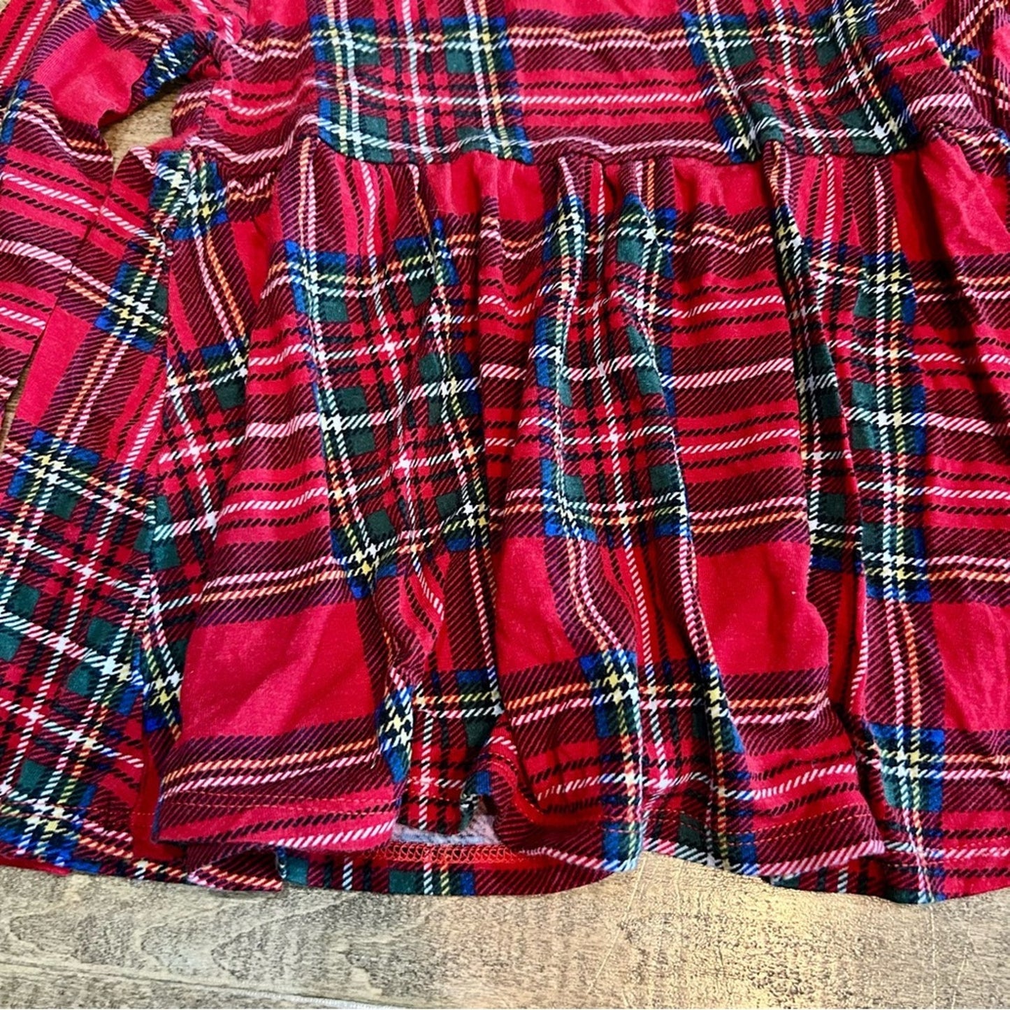 Posh Peanut Toddler Girl Plaid Long Sleeve Flowy Shirt Red Size 2T EUC Holiday