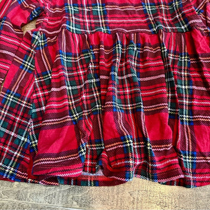 Posh Peanut Toddler Girl Plaid Long Sleeve Flowy Shirt Red Size 2T EUC Holiday
