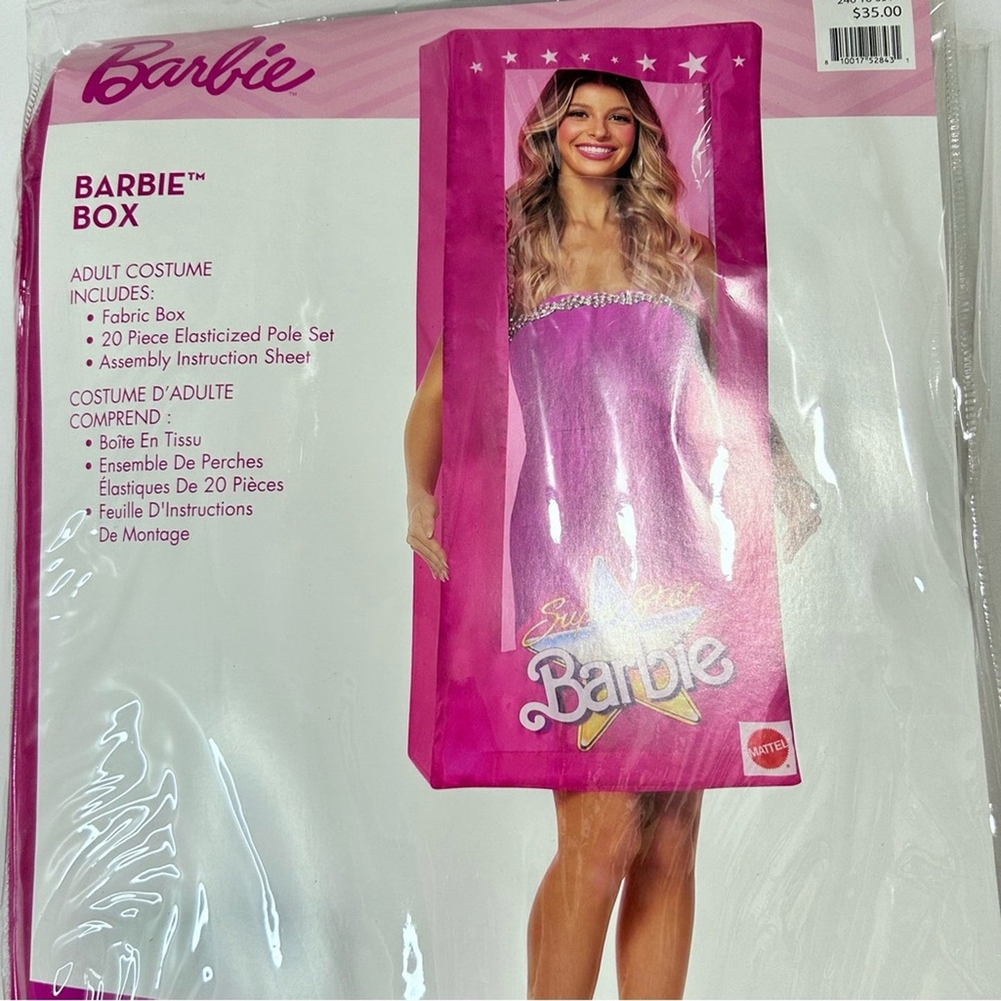 InSpirit Designs Women’s Barbie Box Costume Pink NWT Girly Cute Halloween