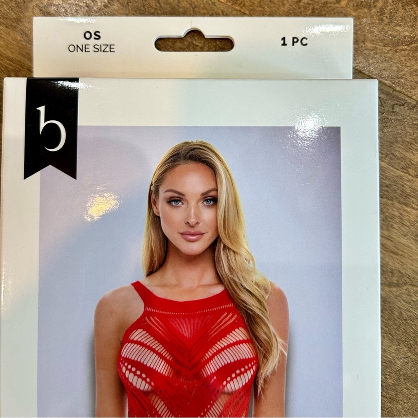 Baci Women’s Jacquard Hourglass Bodysuit Lingerie Red One Size New in Package