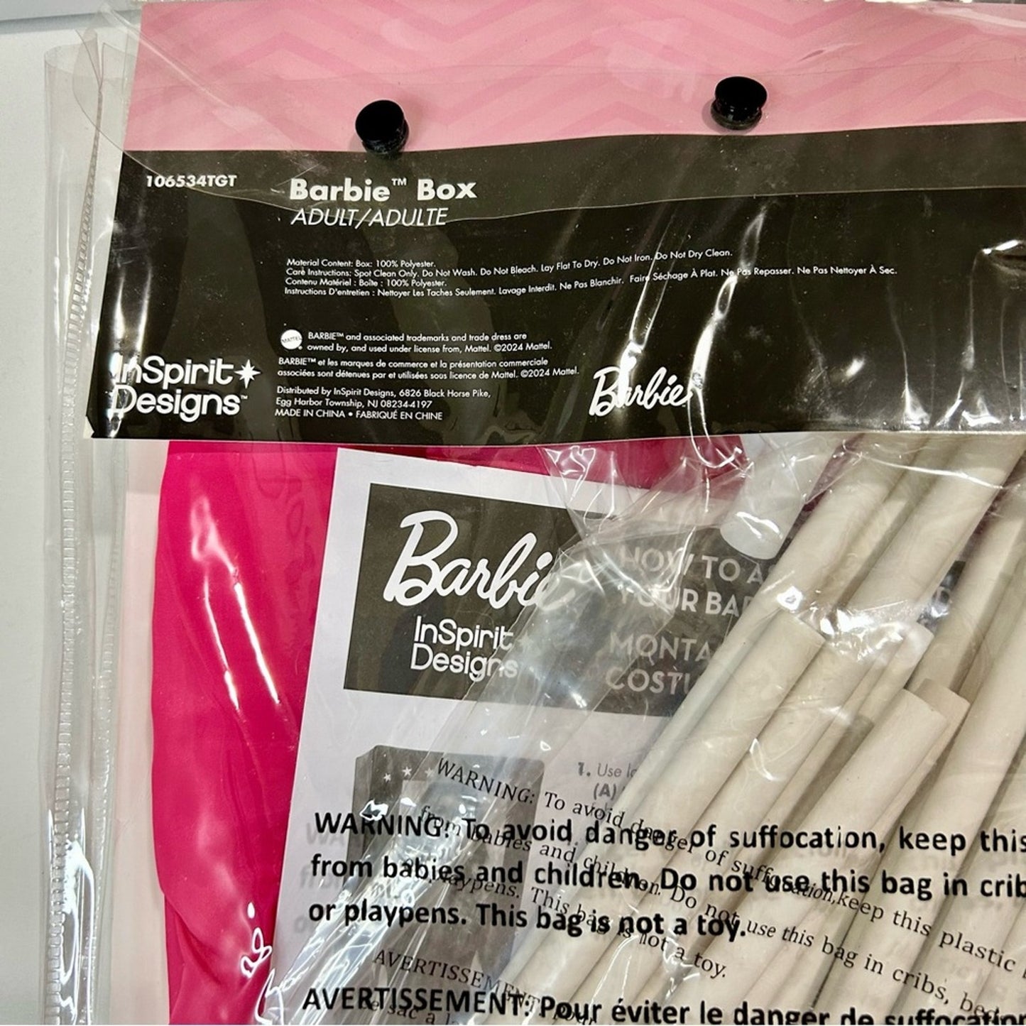 InSpirit Designs Women’s Barbie Box Costume Pink NWT Girly Cute Halloween