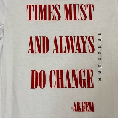 Coming to America Times Must And Always Do Change - Akeem Graphic Tee White NWT