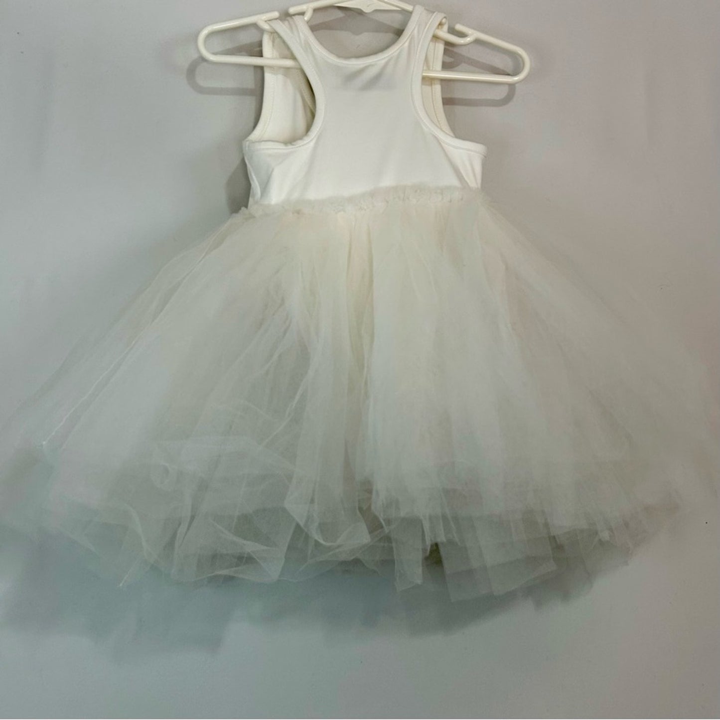 Only Little Once Toddler Girl Sleeveless Tutu Dress White Size 2/3 EUC Cute