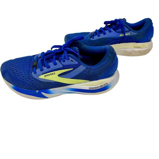 Brooks Men’s Adrenaline GTS 24 Running Shoes Cobalt Neo Yellow Peacoat Size 9 EUC