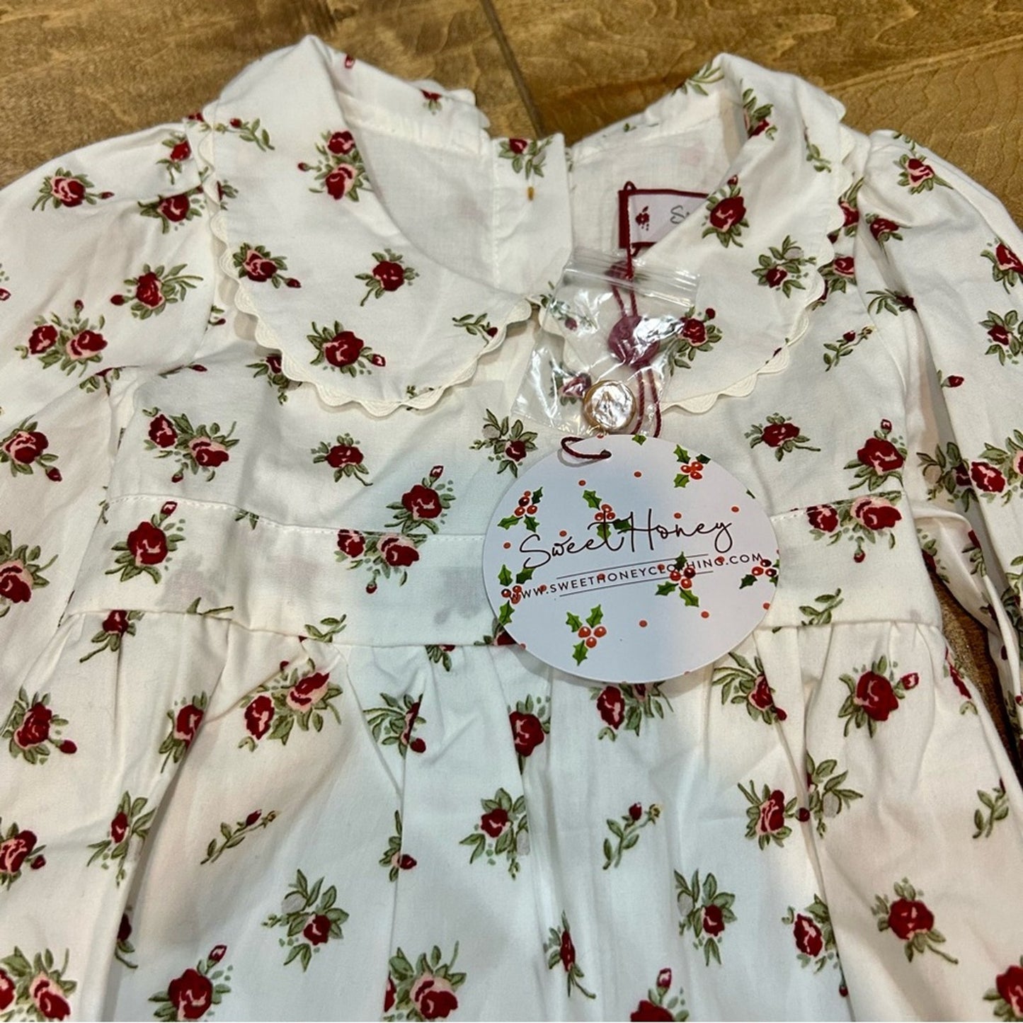 SweetHoney Girls Long Sleeve Floral Print Bubble Romper White Size 2T NWT Girly