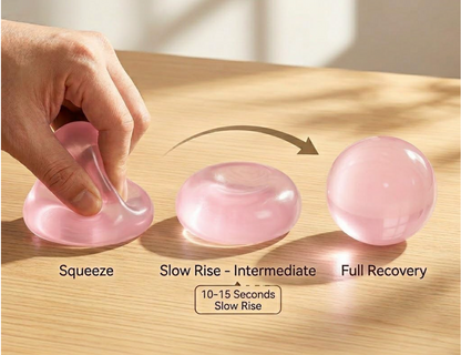 Slow-Rise Coconut Oil Squishy Ball – Pink or Blue