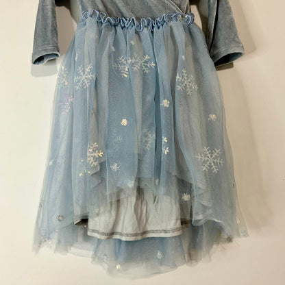 EleStory Toddler Girls Story Ballroom Dress Blue 18-24M NWT Velour Snowflake