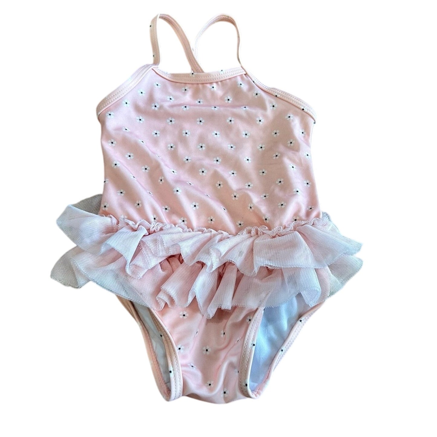 Gymboree Infant Girls First Play Date Tutu One Piece Swimsuit Pink Size 6-12 M