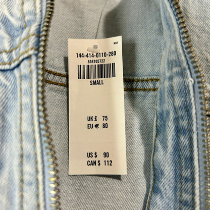 Abercrombie & Fitch Women’s Cropped Denim Jacket Light Blue Size Small NWT Zip Up