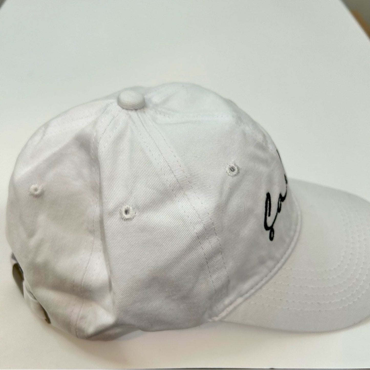 Salty Embroidered Vintage Washed Cotton Baseball Cap Hat White Black New Beach