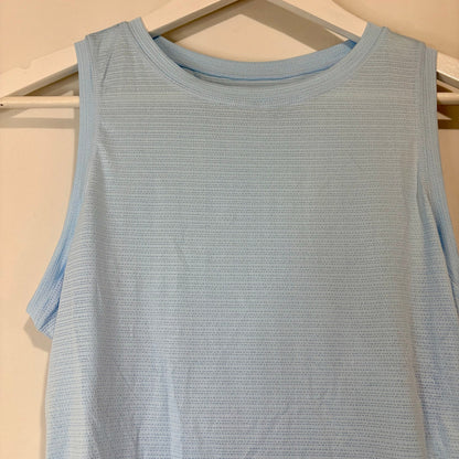 Halara Women’s Sleeveless Crisscross Back Cropped Tank Top Light Blue Size XS NWT Athletic