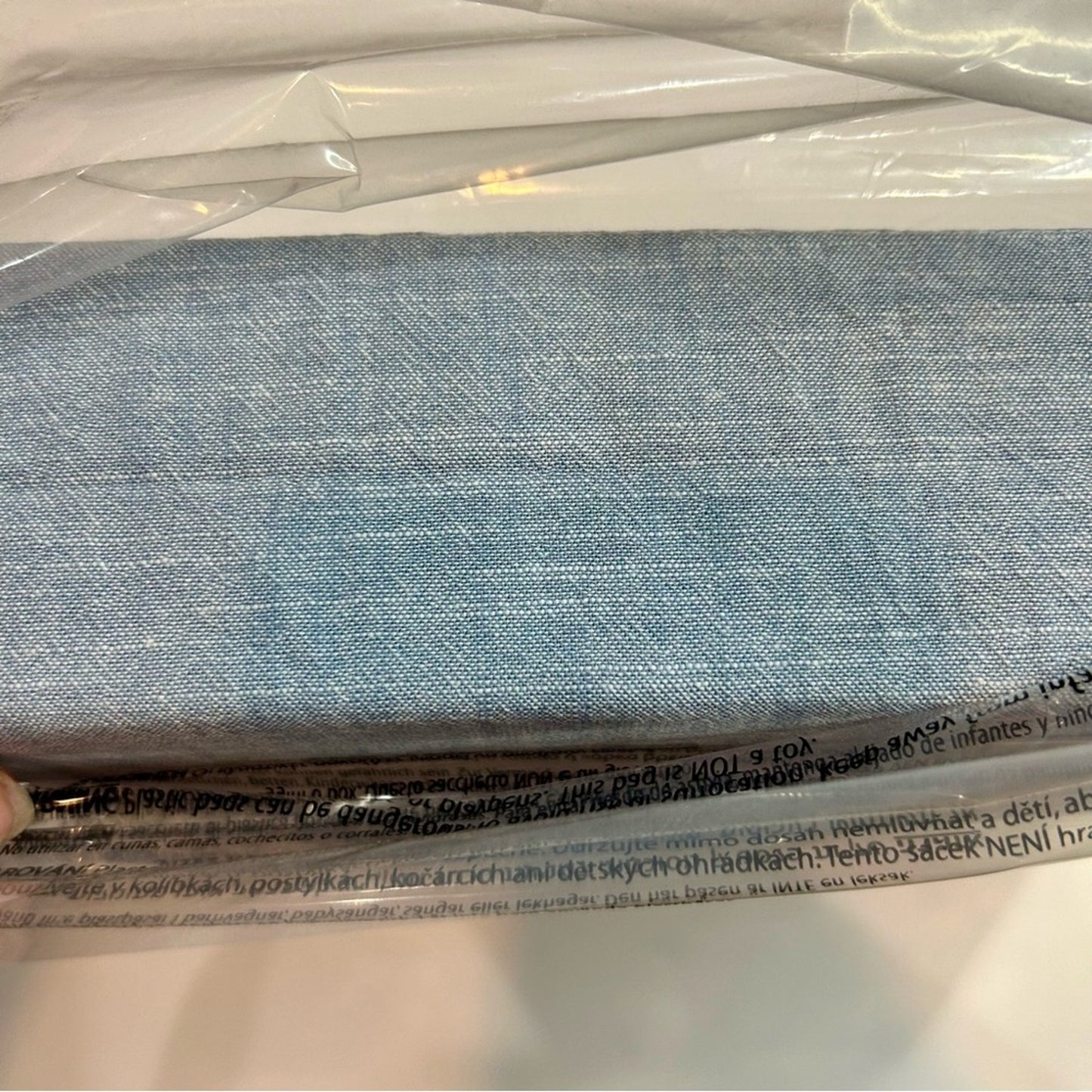 Ralph Lauren Home Workshirt Chambray Queen Flat Sheet Blue New in Package