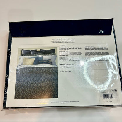 Ralph Lauren Home Francois Cotton Full / Queen Duvet Cover Blue New in Package