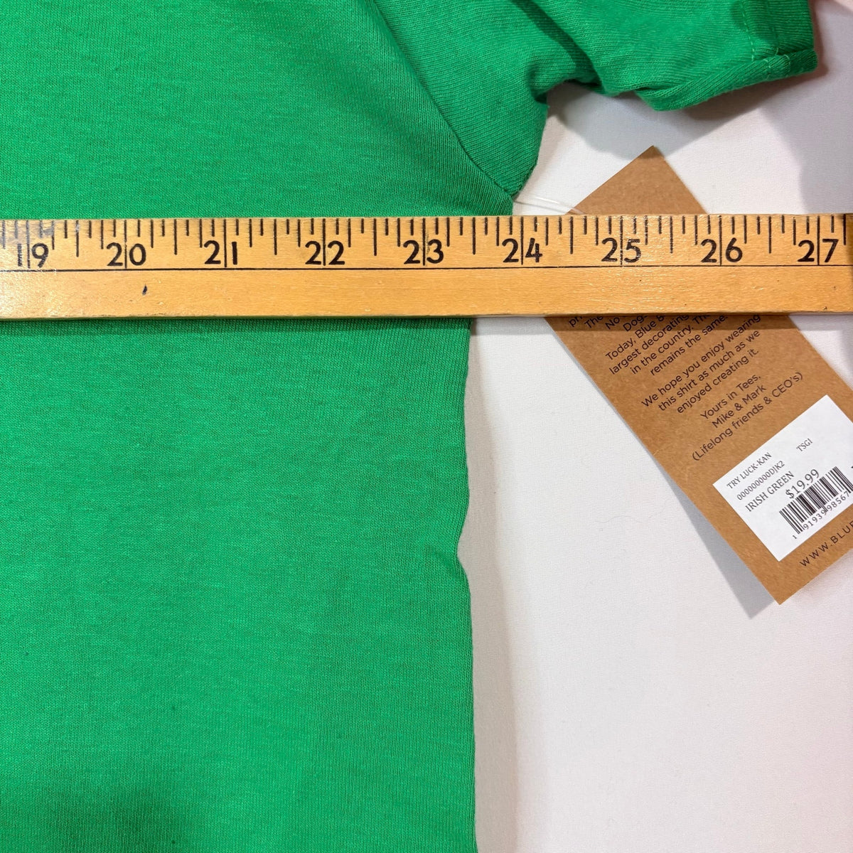 Kansas Jayhawks Men’s KU St Patrick’s Day Shamrock Graphic T-Shirt Green Size XL NWT