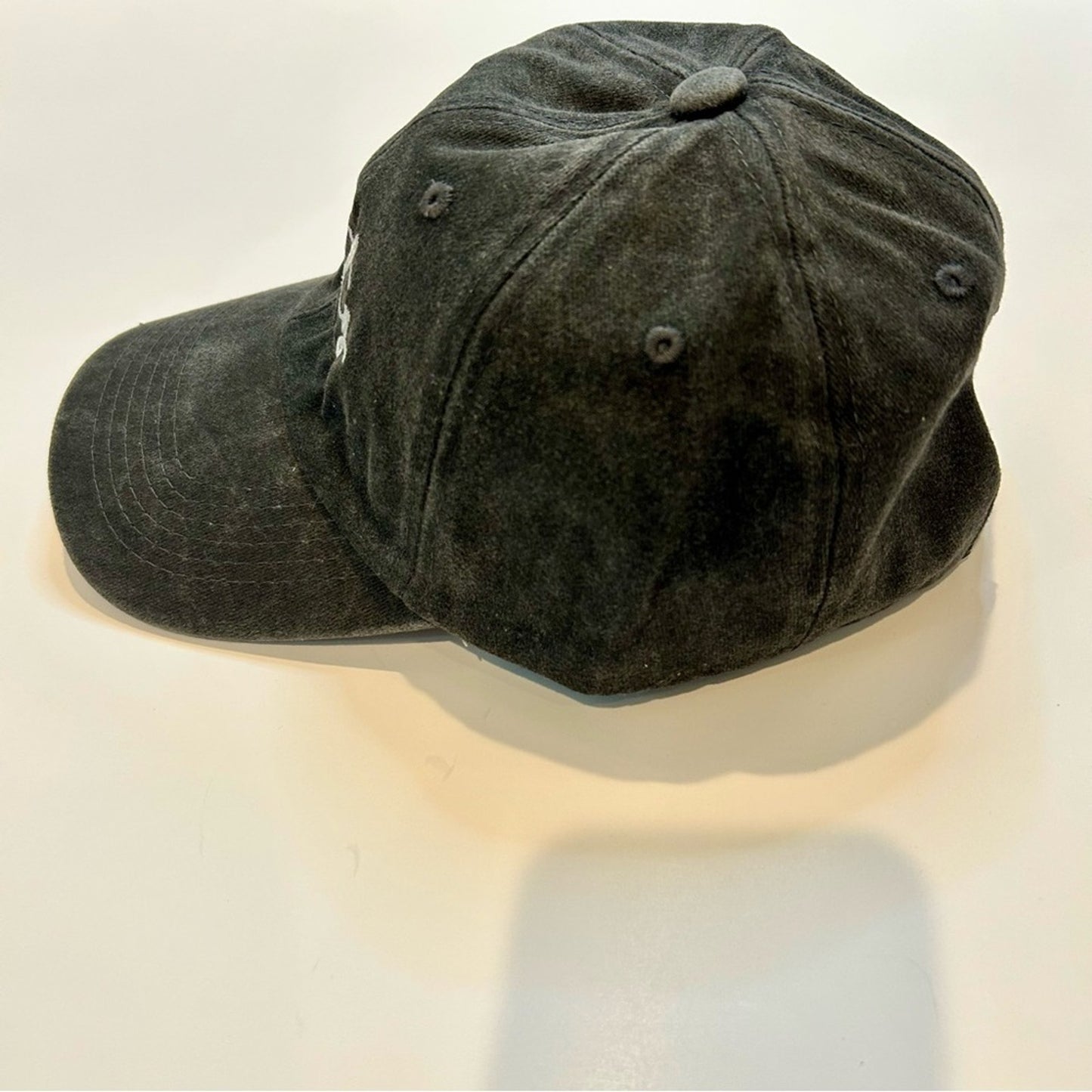 Salty Embroidered Vintage Washed Cotton Baseball Cap Hat Black White New