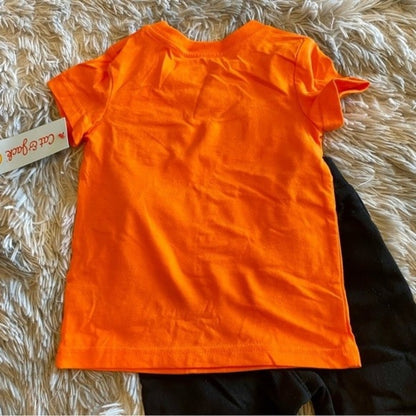 Cat & Jack Toddler Monster Halloween Outfit Orange & Black NWT