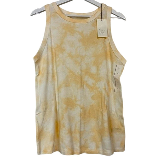 A New Day Women’s Basic Ribbed Tie Dye Tank Top Orange Tie Dye NWT Summer Fun