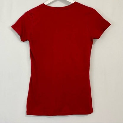 Fruit of the Loom Women’s Short Sleeve V Neck Tee Shirt Maroon NWOT
