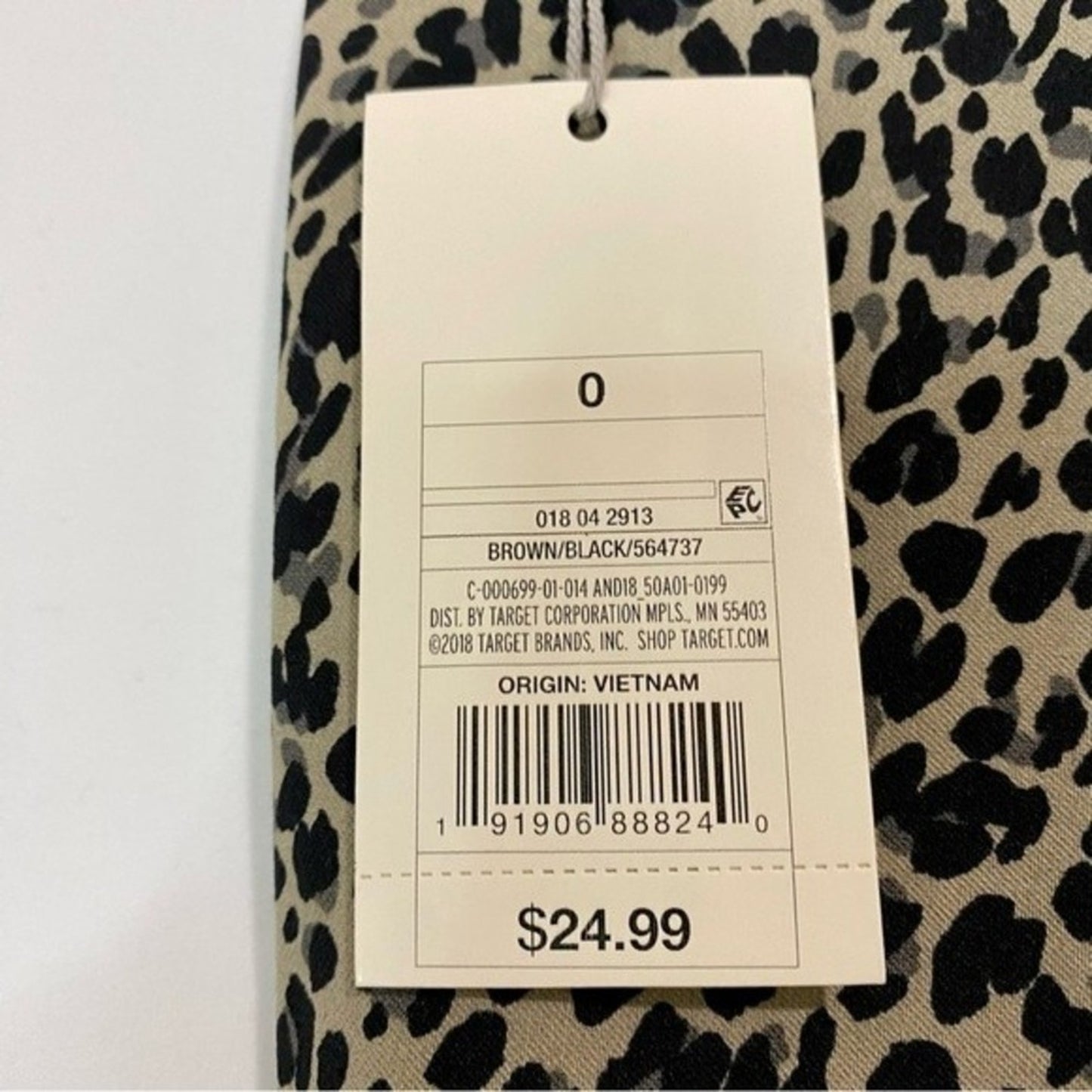 A New Day Women’s High Rise Skinny Ankle Pant Leopard Print Size 0 NWT