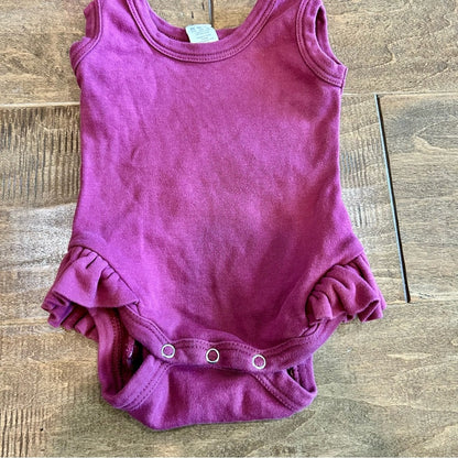 Kate Quinn Infant Girls Sleeveless Organic Cotton Bubble Onesie w/ Headband EUC