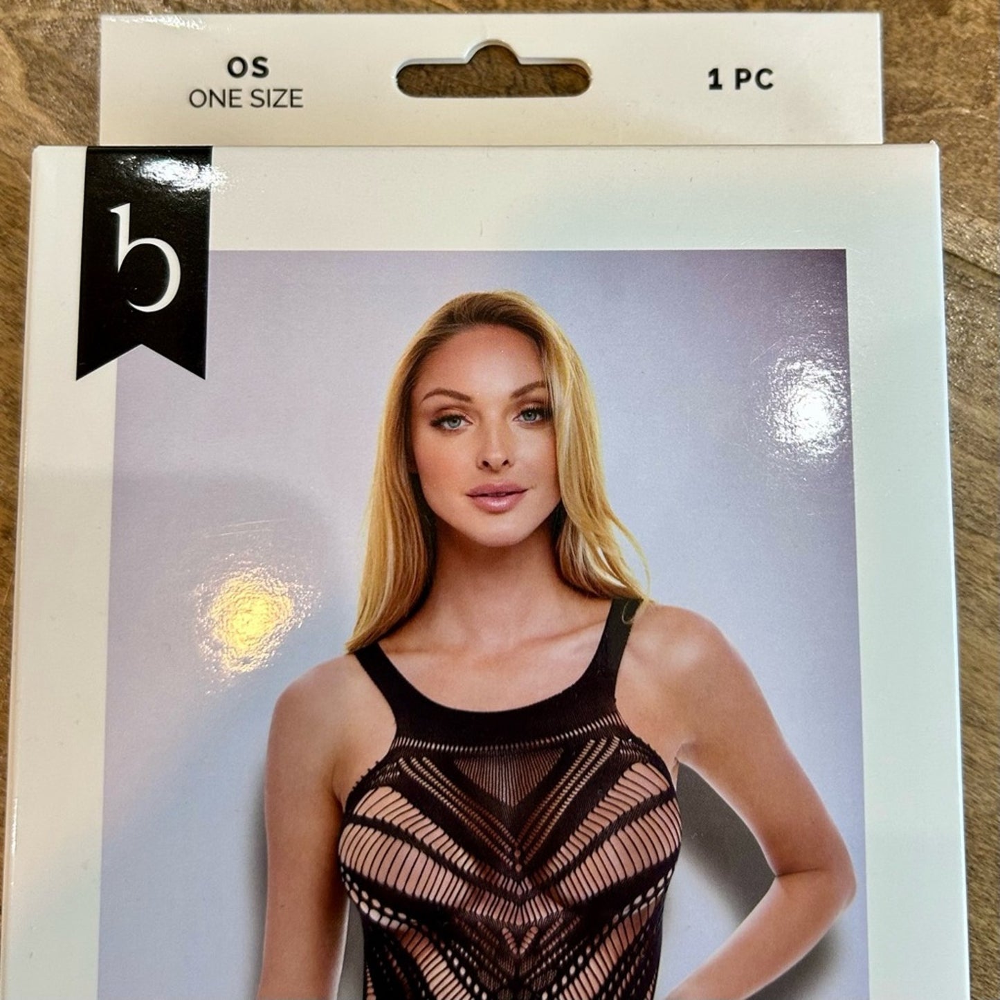 Baci Women’s Jacquard Bodysuit Lingerie Black One Size New in Package