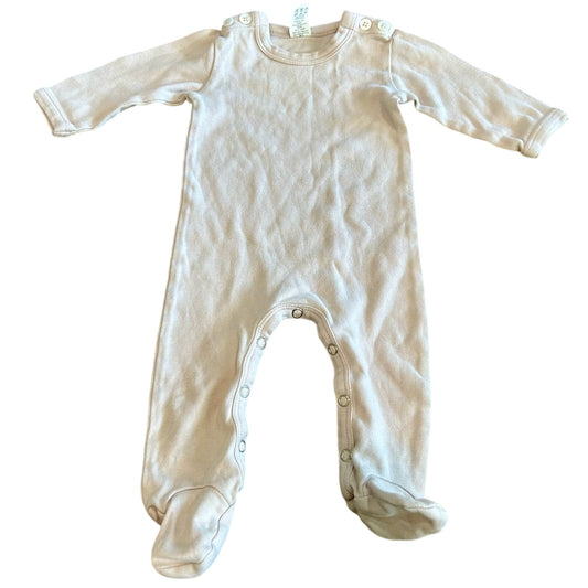 Kate Quinn Infant Girls Long Sleeve Button Shoulder Footie Sleeper Pink 3-6 M