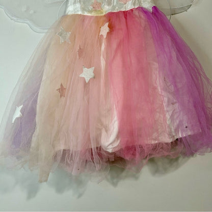 Pottery Barn Kids Light Up Fairy Tutu Costume with Tooth Fairy Wings Size 4-6