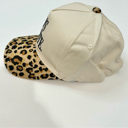 God’s Favorite Women’s Two Tone Canvas Cotton Baseball Hat Cap Leopard Tan New