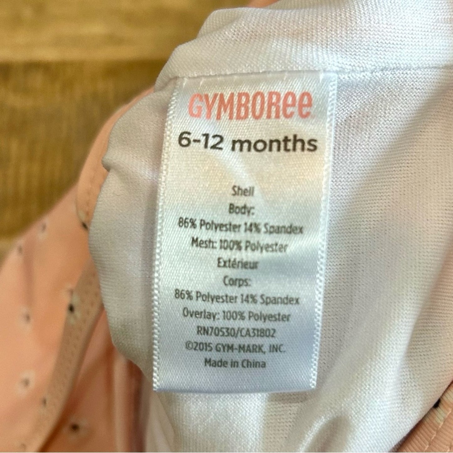 Gymboree Infant Girls First Play Date Tutu One Piece Swimsuit Pink Size 6-12 M