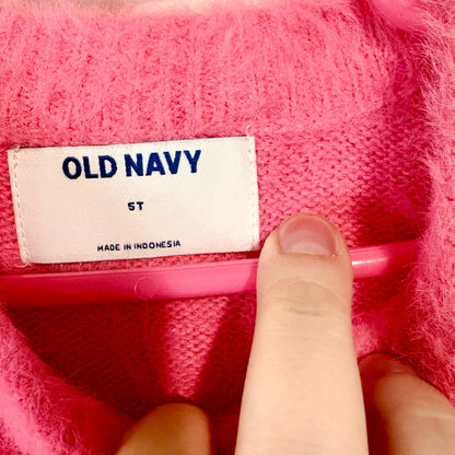 Old Navy Girls Bow Knit Pullover Sweater Bundle Pink Purple Size 5 EUC/Flaw