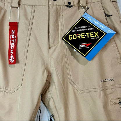 Volcom Women’s Knox Insulated Gore-Tex Snowboard Pants Sand Tan Size Large NWT