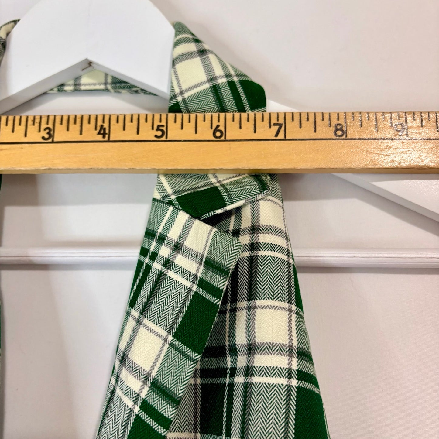 Halara Women’s Sleeveless Halter Plaid Button Up Vest Top Green Cream Size Small NWT