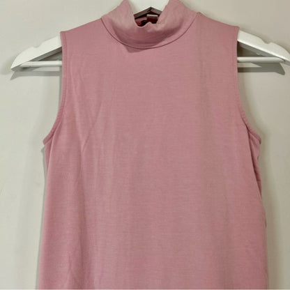 J. Crew Women’s Sleeveless Mockneck Tank Top Pink Size XS EUC Spring Girly Cute