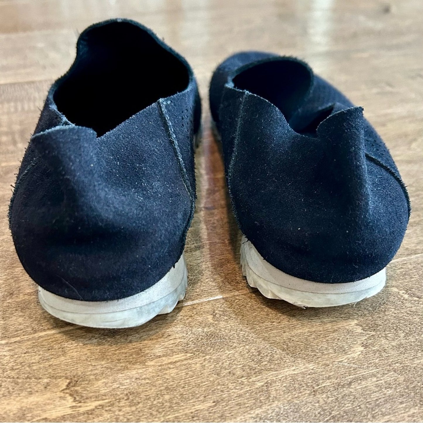 Pedro Garcia Women’s Textured Suede Loafers Black Size 42 Used Spanish Classic